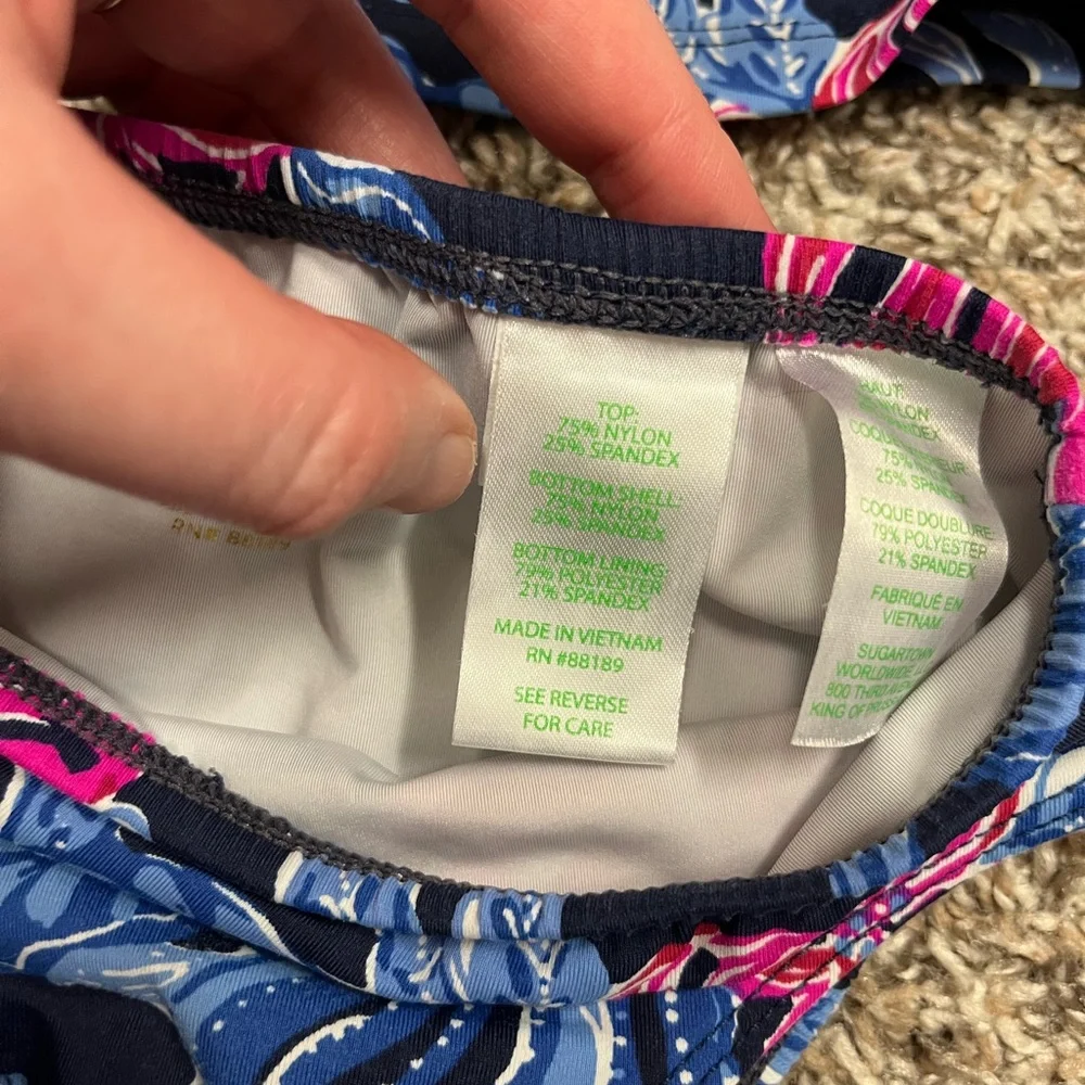 Lilly Pulitzer 2T swimsuit rashguard 2 piece - Picture 5 of 11